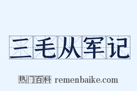 三毛从军记是什么意思的图片